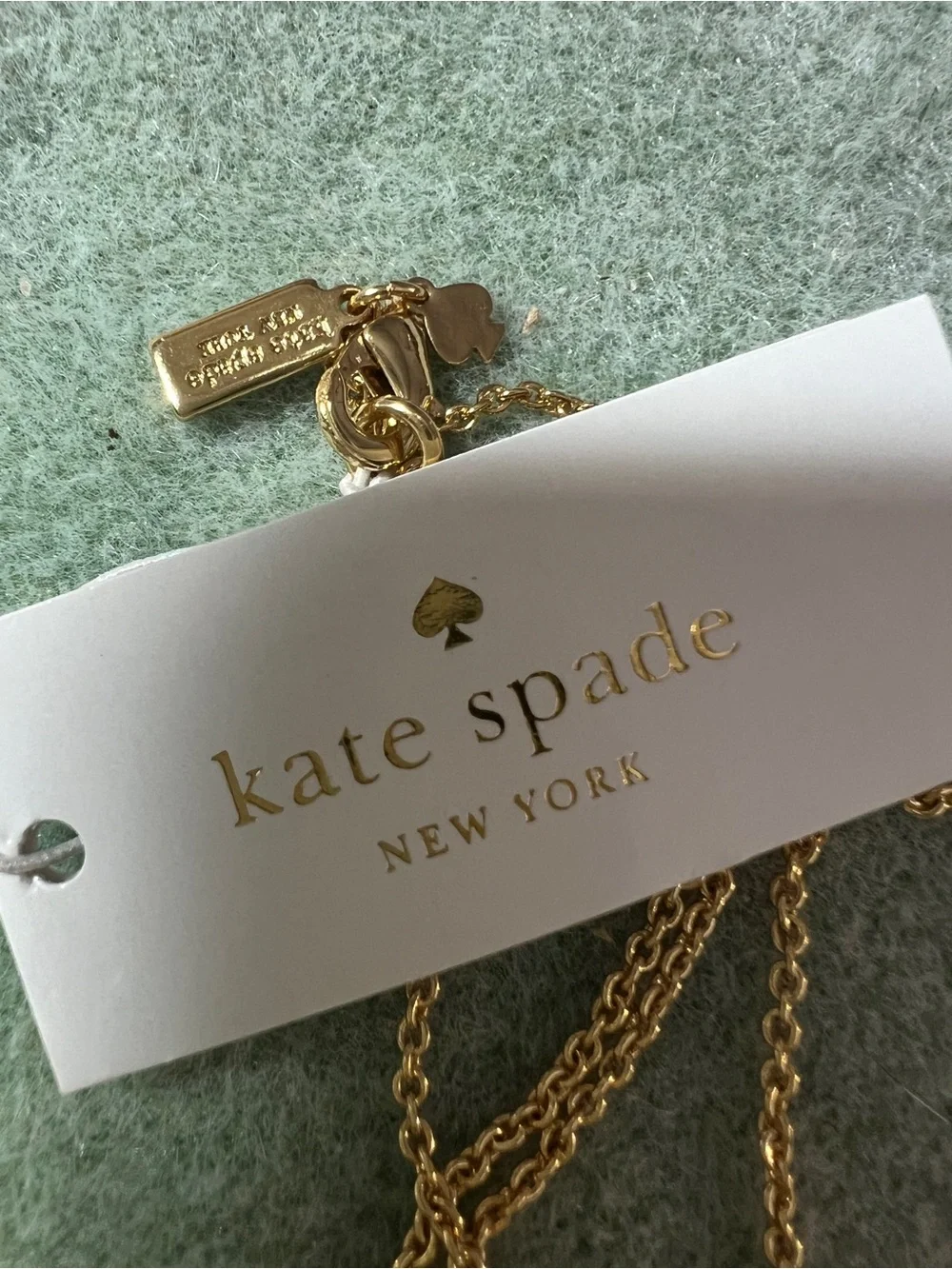 NWT and Dust Bag Vintage Kate Spade Gold-tone Cinema City Necklace